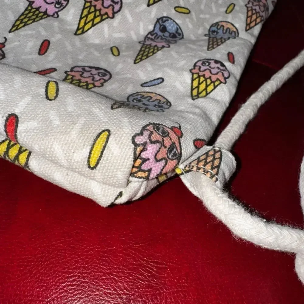 SKECHERS Fun Ice-Creams Print Drawstring Bag NWOT
